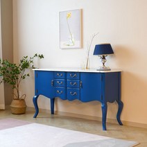 엠버 프렌치 엔틱 현관 인테리어 콘솔 코발트블루