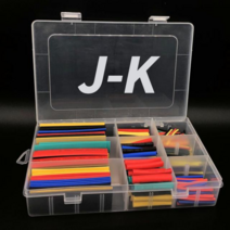 (제이케이) 열 수축 튜브 328pcs 세트 모듬 와이어 케이블 튜브 다양한 폴리올레핀 절연 슬리브, 1세트