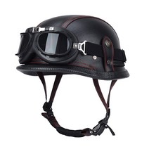 독일식 빈티지 할리 오토바이 바이크 헬멧 고글 가죽 고글모, XXXL, 14번