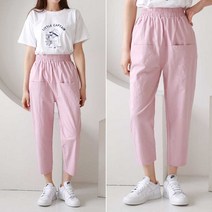 오슬 여성 배기 팬츠 여자 항아리 바지 밴딩 스판 여름 5color