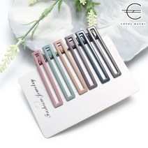 코욜하우키 [당일무배] 여성 앞머리핀 미용실 집게핀 스퀘어 6cm 악어 집게핀 머리핀 6개 세트