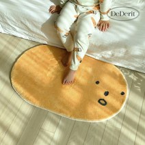 데데리트 귀여운 눈코입 캐릭터 욕실 화장실 현관 침대 주방 발매트 미끄럼방지, 2.대(50x80)