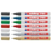 패브릭마카 독일 Edding 780 알코올 내성 고온 마커 0.8MM 금속판 펜 1 개, 04 BLACK