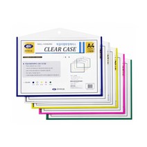 아주산업 벽걸이형 투명케이스 가로형 A4 그린, 1개