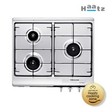 Haatz 3구 가스렌지 과열방지센서 가스자동차단 쿠킹존(가스쿡탑+후드)자동연동, HGR-3050SARH (LPG)