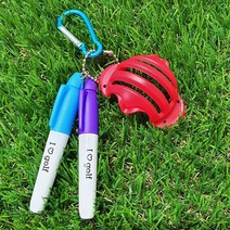 [뽀찌버디나비] 트리플선 볼라이너 라인형 네임펜세트 6컬러 골프악세사리, 레드