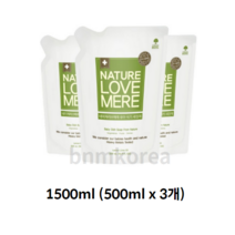 네이쳐러브메레 유아 식기 세정제, 1500ml, 3개