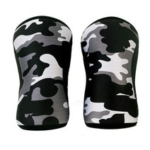 운동 달리기 통증 관리 관절염 통증 7mm 역도 스쿼트 피트니스무릎 소매(한 쌍) 무릎 지지대, 밝은 회색, l