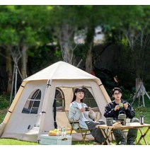 원터치 타프쉘 에어주입형 접이식 중형 그늘막, 텐트+매트 L사이즈