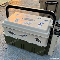 기디크래프트 감성 NEW 태클박스 국산 카키 아이보리 오렌지옐로우 컬러 루어케이스 메이호호환, #B. 태클박스- 카키(상/하단)