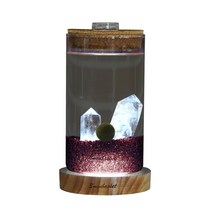 세남자바스켓 반려 무드등 국산 마리모 키우기 DIY 세트, 백수정+미니조명(흰색), 자주 자갈, 마리모(대)