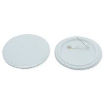 그리기 뱃지 (뱃찌 배찌 뺏지) (벌크/소량팩 선택) 이름표 만들기재료, 5.8cm, 10개, 백색 무지뱃지