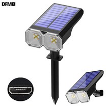 DFMEI 태양광 LED 센서등 야외조명 정원등, 1개 전구