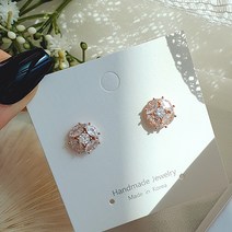 92.5 실버침 18K 도금 컬쳐랜드 블링블링 실버 골드 핑크골드 귀걸이 오피스룩 정장 데일리 큐빅 포인트