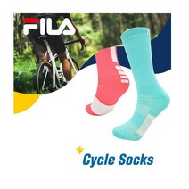 필라 FILA 휠라 자전거 삭스 반양말, 여성용 화이트