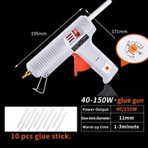 Diy 핫멜트 글루 건 접착 스틱 산업용 전기 실리콘 총 열 글루건 수리 열 도구, 협력사, 40w-150w
