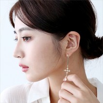 핸드메이드 데일리 르쟌스틱 무니켈도금침 패션 드롭 링 귀걸이