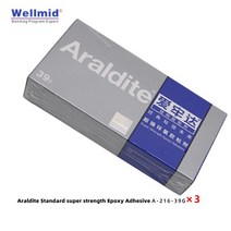 Araldite 2 × 15ml 천천히 다목적 표준 초강력 에폭시 접착제 오리지널 본드 고무 금속 목재 단단한 플라, 02 39gStandard3pieces