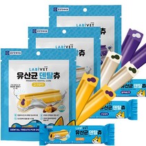 [멍도락 수제껌 증정] 종근당 라비벳 유산균 덴탈츄 강아지 구강치석 덴탈껌, 고구마맛+ 증정, 소형견용, 99g