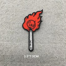 자전거펑크패치 엄니 펑크 자수 패치 의류 스티커 다림질 바느질 줄무늬 Diy 아플리케, [16] Black