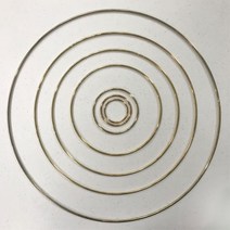 해비치 마크라메 골드링 메탈링, 6cm, 1개