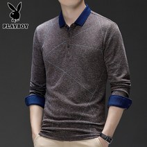 남자긴팔티 도련님 캐쥬얼 가을 트렌드 중년 아빠룩 상의 카라넥 이너 카라셔츠 2539179835