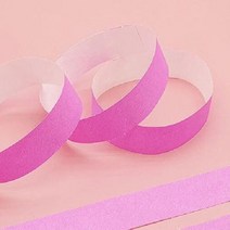 종이 입장권 팔찌 손목띠 띠지 티켓 공연 분홍 컬러 놀이동산 워터 파크 다용도 그린