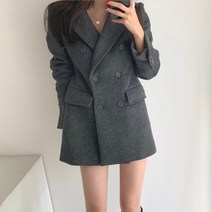 줄리엔느 여성 카라 데일리 더블 코트