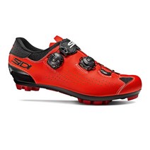 시디 이글 10 MTB 클릿 자전거 신발, 블랙 + 레드플루오, 235