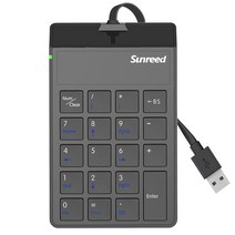 일렬로 유선 숫자 키패드 Wwitch-Free 가위 발 버튼 19 키 USB 인터페이스 PC 노트북, 하나, 검은 색