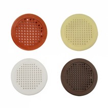 철부자 공기망 통풍망 환기용캡 공기순환캡 습기방지캡 곰팡이방지캡 PVC망 지름60mm망 장롱용 가구용, 상품선택, 체리 (1개)