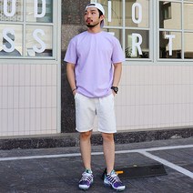 데일리 쿨 무지 반팔티(15color/연보라)