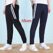 알칸스 봄가을 남성용 트레이닝바지 츄리닝 작업복 등산복_2선폴리
