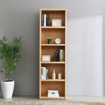 KUF 리토 600 5단 오픈형 책장, 워시