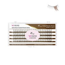 [미브린] 다크브라운 A형 속눈썹 두가닥 세가닥 다섯가닥 더블 미라클시리즈 FIVE래쉬 단품 - 셀프속눈썹 연장재료, C, 12