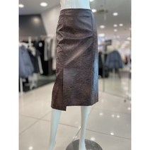 [보브] 크렉 레더 언발 슬릿 스커트 7111435201 뉴코아일산