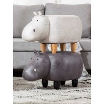 동물 스툴 애니멀 어린이 의자 키즈 코끼리 송아지, 흰하마