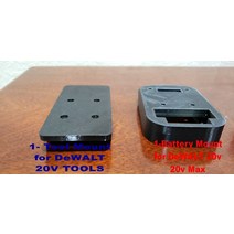 DEWALT 디월트 20V 공구 배터리 벨트 클립 및 콤보 마운트 행거 홀더 3d 인쇄용, Battery and Tool combo only