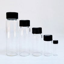 유리 샘플병 10개/5 10 20 30 40 50ml 시약병 바이엘병 투명유리병 스크루마개, 5ml-10개