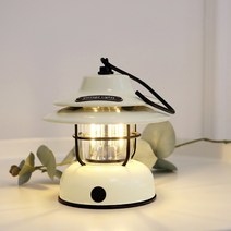 플랜룩스 미니 빈티지 LED 감성 캠핑랜턴 조명 램프, 아이보리