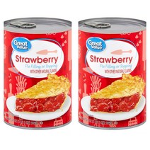 Great Value 그레이트벨류 딸기콩포트 파이필링 토핑 Strawberry 595g 2개