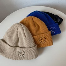 이코마켓 스마일 니트비니 골지비니 남자비니 여자비니 와치캡 모자 겨울비니 봄비니 데일리 비니모자