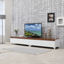 아로마 거실장/TV장식장 가로1800mm 가로2400mm 가로3000mm 선택가능, 2400, 아로마 2400 거실장-우드화이트