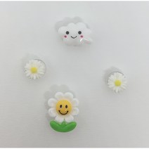 꽃 구름 파츠 실내화꾸미기 신발악세사리 신발꾸미기 신발파츠 실내화파츠 (4pcs)