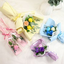 비누장미 꽃다발 졸업 입학 기념일 축하 꽃다발, 14)10송이 분홍 비누장미 꽃다발
