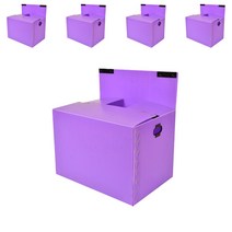 바른산업 이사박스 5호 벨크로형, 보라, 5개