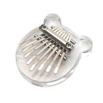 8 키 미니 칼림바 엄지 피아노 나무 금속 작은 악기 펜던트 Mbira 성인 어린이를위한 선물 초급 학습, 04 Transparent Bear_05 이탈리아