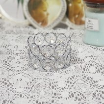 웨딩포 골드/실버 크리스탈 캔들 홀더 64 Gold/Silver Crystal candle holder, 실버