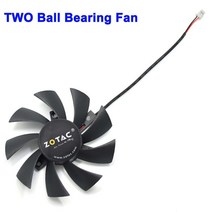 GeForce GTX 1050 Mini 2GB Ti 4GB T129215SH 용 비디오 카드 팬 85MM 2 핀 그래픽 교체 냉각, [02] Tow Ball Bearing, [01] 없음 RGB, [01] Black