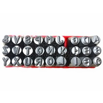 가죽공예 숫자 알파벳 영어 타각기 번호 각인 도장 10-20mm, 19. 울트라 하드 5mm 레터링